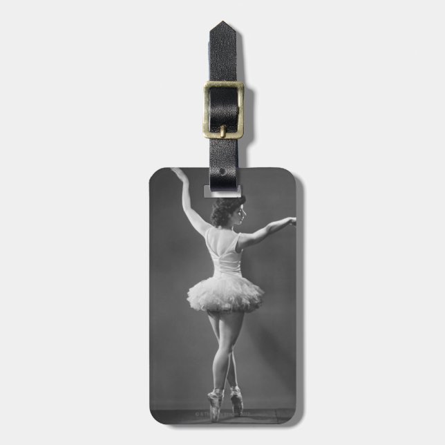 Ballerina im Ballettröckchen Gepäckanhänger (Vorderseite vertikal)