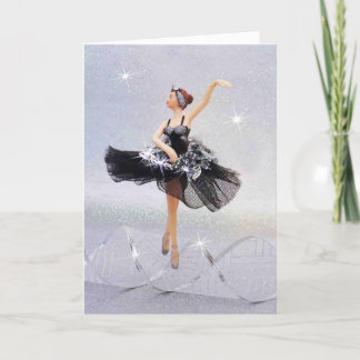 Ballerina im Schwarzen (Profil) Karte
