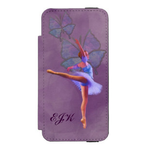 Ballerina in Arabeske-Position, Monogramm Incipio Watson™ iPhone 5 Geldbörsen Hülle