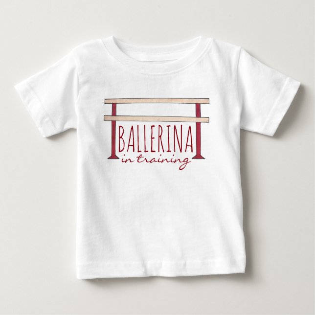 Ballerina in Ausbildung Ballett Barre Tanz Tänzeri Baby T-shirt (Vorderseite)