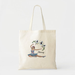 Ballerina in Blau Personenname Tragetasche