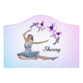 Ballerina in Blue Personal Magenta Türschild