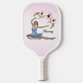 Ballerina in Blue Personal Pink Pickleball Schläger