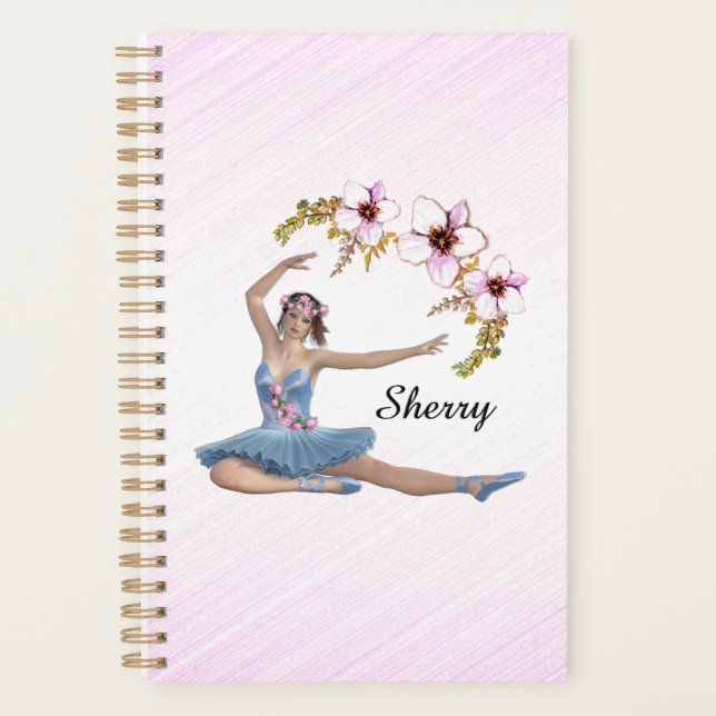 Ballerina in Blue Personal Pink Planer (Vorderseite)