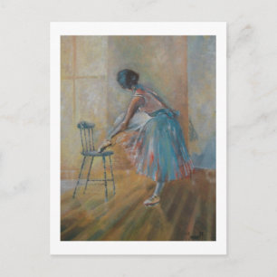 Ballerina in der Aquarellpostkarte Postkarte