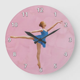 Ballerina in der Arabeske kundengerecht Große Wanduhr