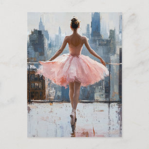 Ballerina in der Stadt Impressionist Postkarte