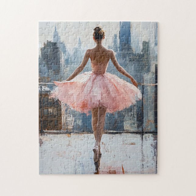 Ballerina in der Stadt Impressionist Puzzle (Vertikal)