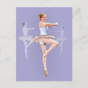 Ballerina in dreifacher Ausfertigung, Postkarte
