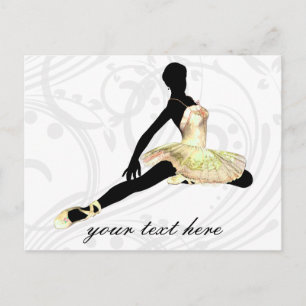 Ballerina in Elfenbein Postkarte