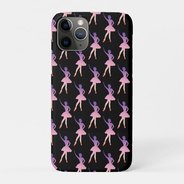 Ballerina in modernem geometrisch rosa lila Case-Mate iPhone hülle (Rückseite)