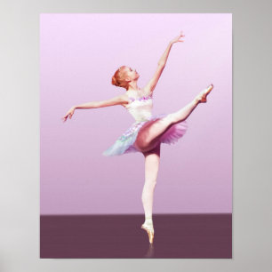 Ballerina in Pink und Lavender Poster