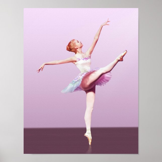 Ballerina in Pink und Lavender Poster (Vorne)