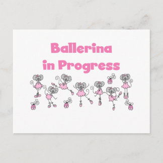 Ballerina in Progress T - Shirt und Geschenke Postkarte