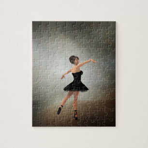 Ballerina in schwarzem Kleid Puzzle