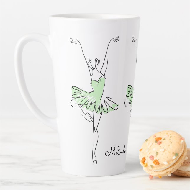 Ballerina individuelle Name Milchtasse (Beispiel)