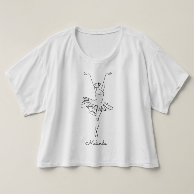 Ballerina individuelle Name Shirts & Jacken (Design vorne)