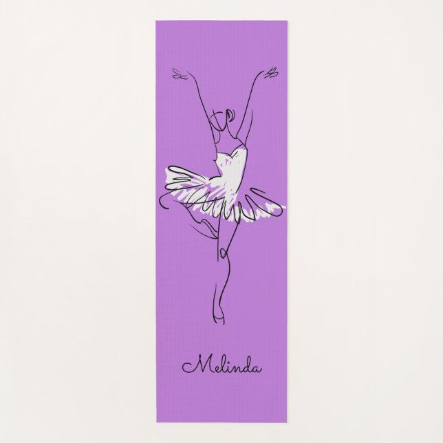 Ballerina individuelle Name und Yogamat Yogamatte (Vorderseite)