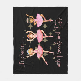Ballerina inspirierende Freundschaftsbotschaft Fleecedecke