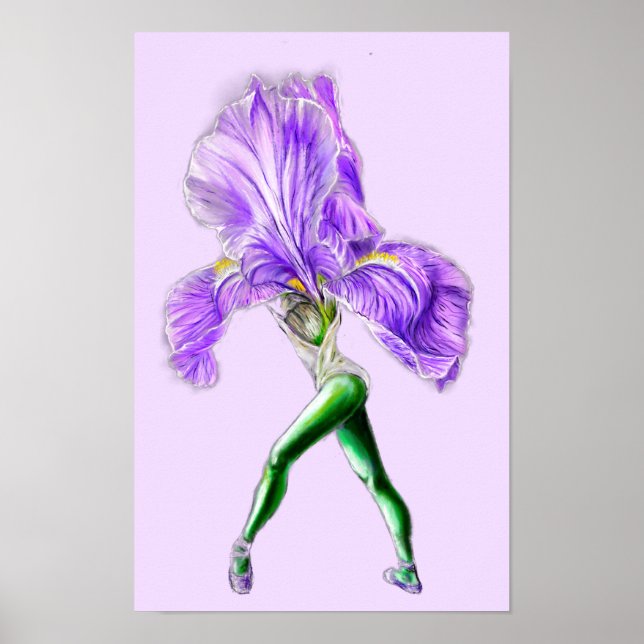 Ballerina Iris Blume Ballet Dancer Poster (Vorne)