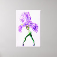 Ballerina Iris Blume Balletttänzer Canvas Print
