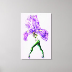Ballerina Iris Blumen Balletttänzerin Leinwanddruc Leinwanddruck