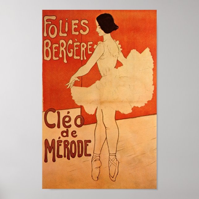 Ballerina Jugendstil Ballet Dancer Poster (Vorne)