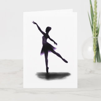 Ballerina-Karte "Practice macht Perfect" - lila Karte