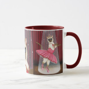 Ballerina-Katzen-Schokoladen-Punkt-siamesische Tasse