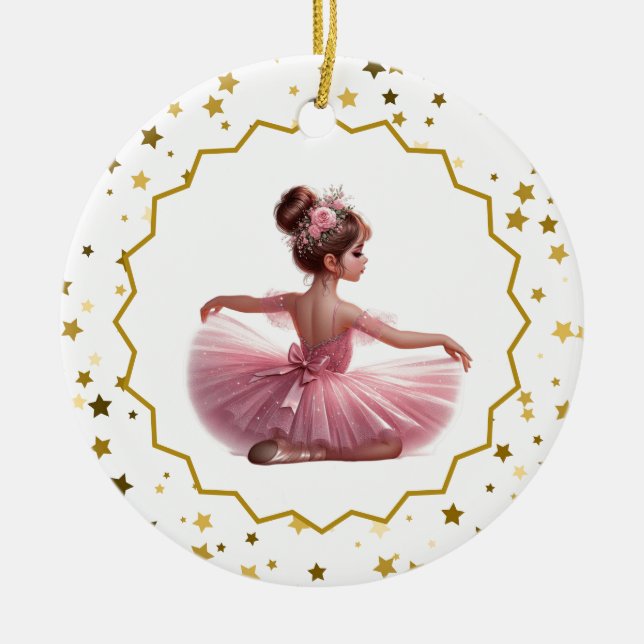 Ballerina Keramik Ornament (Vorne)