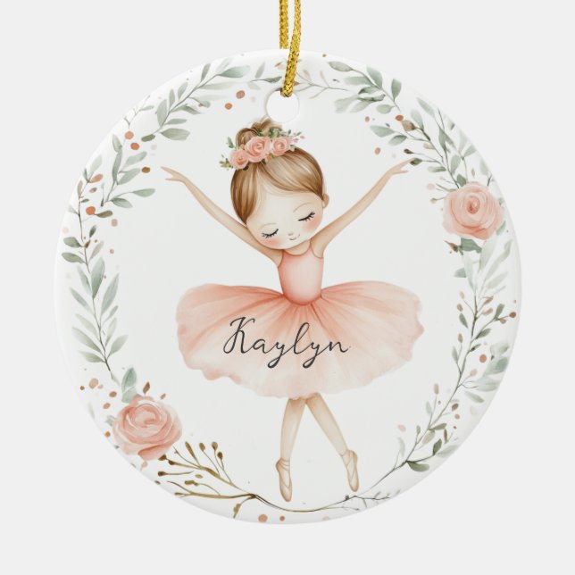 Ballerina Keramik Ornament (Vorne)