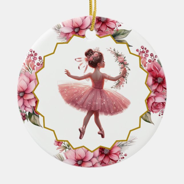 Ballerina Keramik Ornament (Vorne)