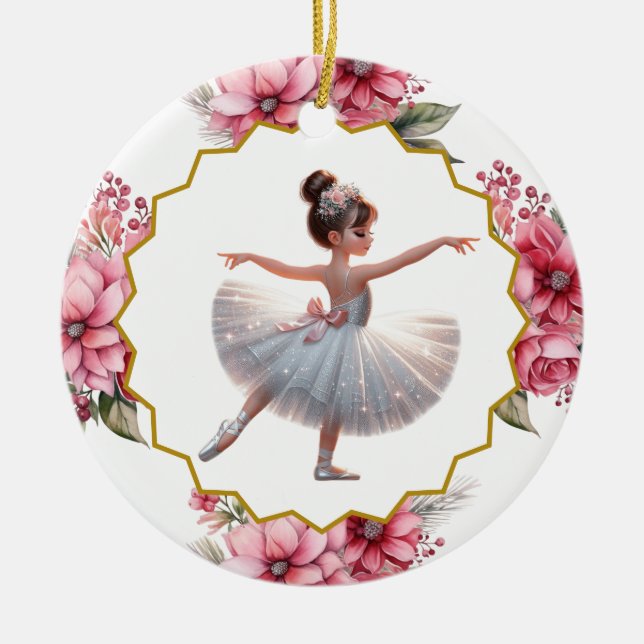 Ballerina Keramik Ornament (Vorne)