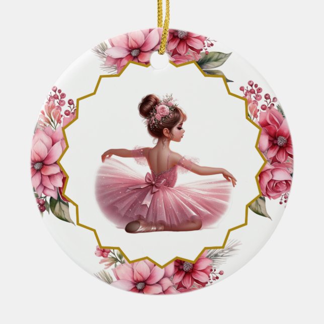 Ballerina Keramik Ornament (Vorne)