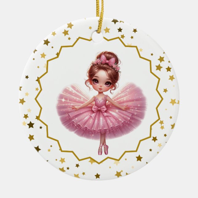 Ballerina Keramik Ornament (Vorne)
