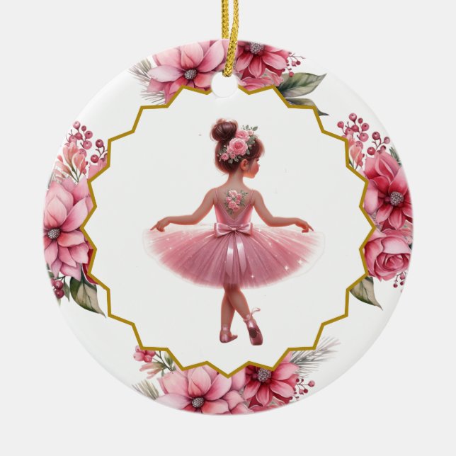 Ballerina Keramik Ornament (Vorne)