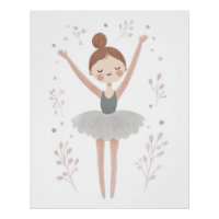 Ballerina Kinderzimmer Wall Art, Kinderzimmer Prin