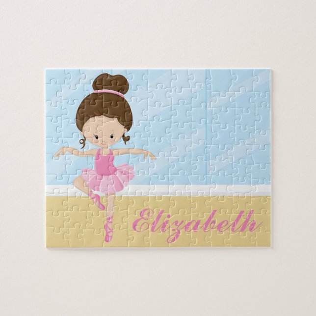 Ballerina-kundenspezifisches personalisiertes puzzle (Horizontal)