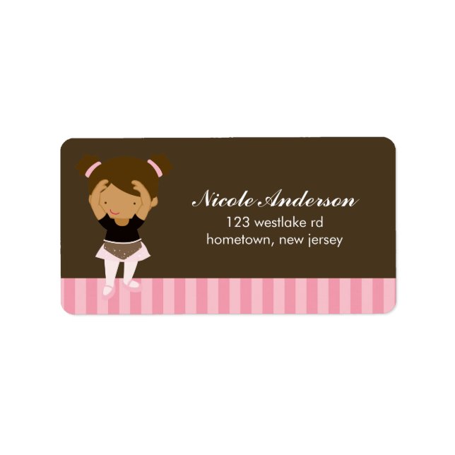 Ballerina Labels Adressaufkleber (Vorne)