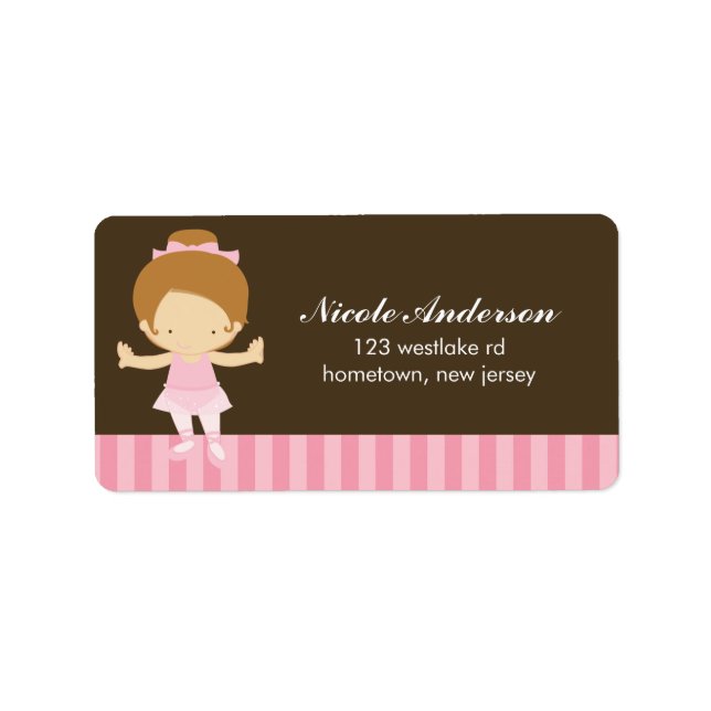Ballerina Labels Adressaufkleber (Vorne)