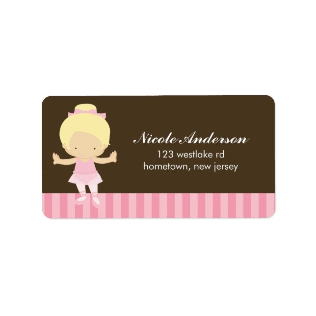 Ballerina Labels Adressaufkleber (Vorne)