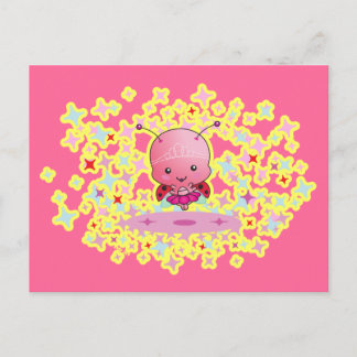 Ballerina Ladybug Postcard Postkarte