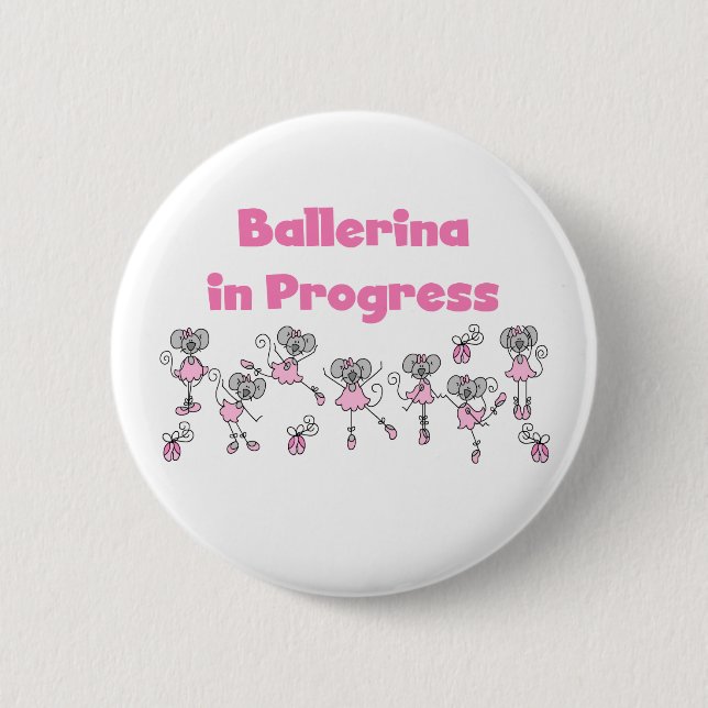 Ballerina-laufende T - Shirts und Geschenke Button (Vorderseite)