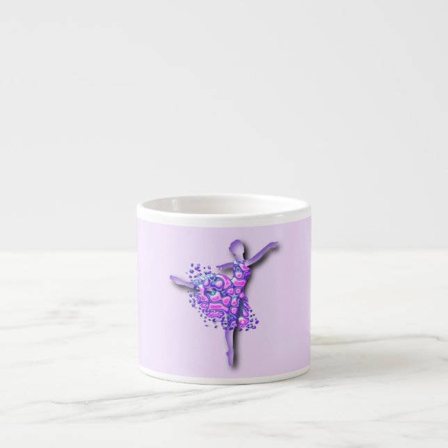 Ballerina Lila Dance Espresso Tasse Ballet (Vorderseite)