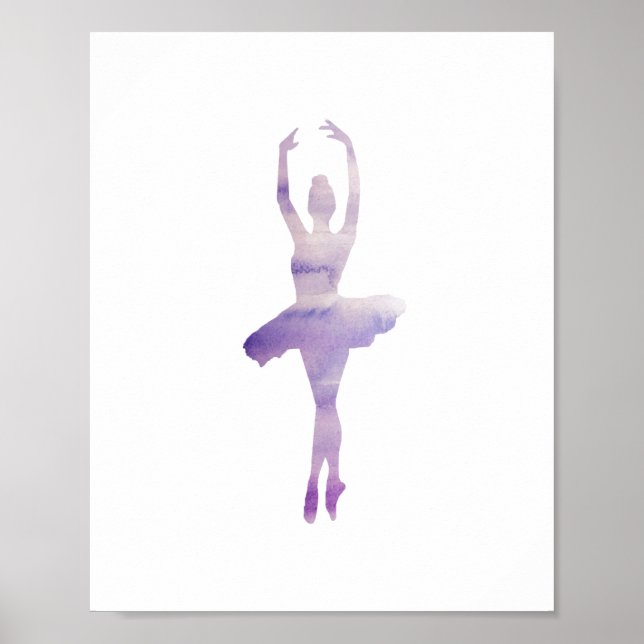 Ballerina Lila Painting Poster (Vorne)