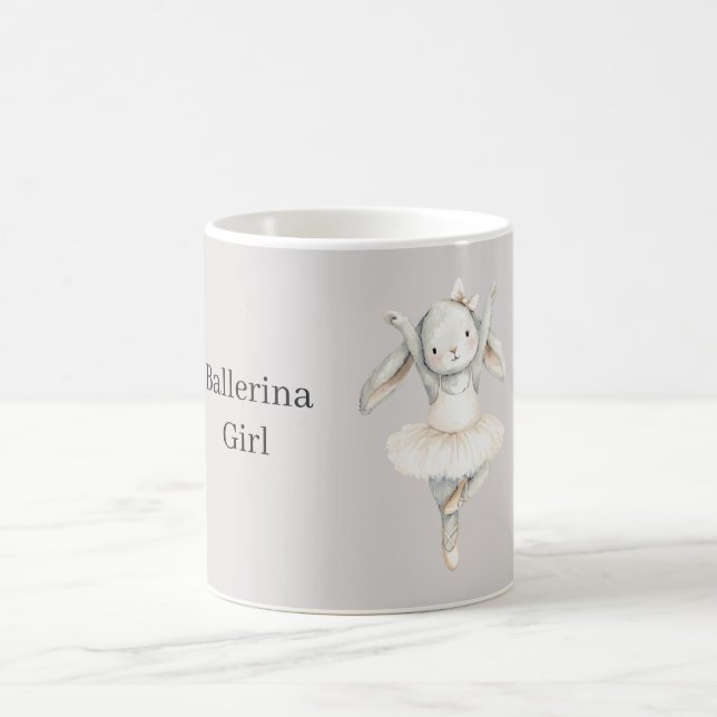 Ballerina-Mädchen-Hase im Tutu Kaffeetasse (Mittel)