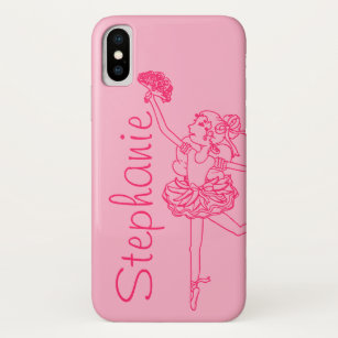 Ballerina-Mädchen rosa Zolltelefon iPhone XS Hülle