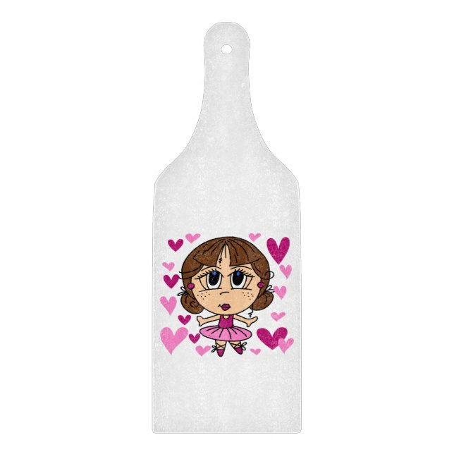 Ballerina-Mädchen Schneidebrett (Vorderseite)