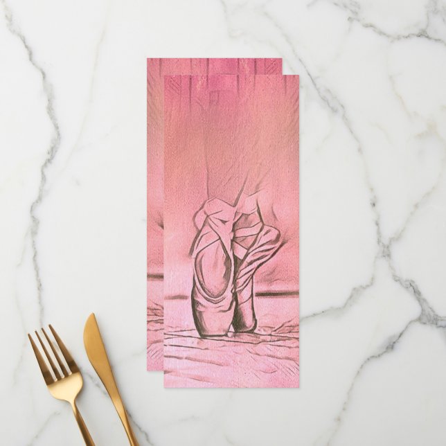 Ballerina Menükarte (Vorderseite/Rückseite Beispiel)