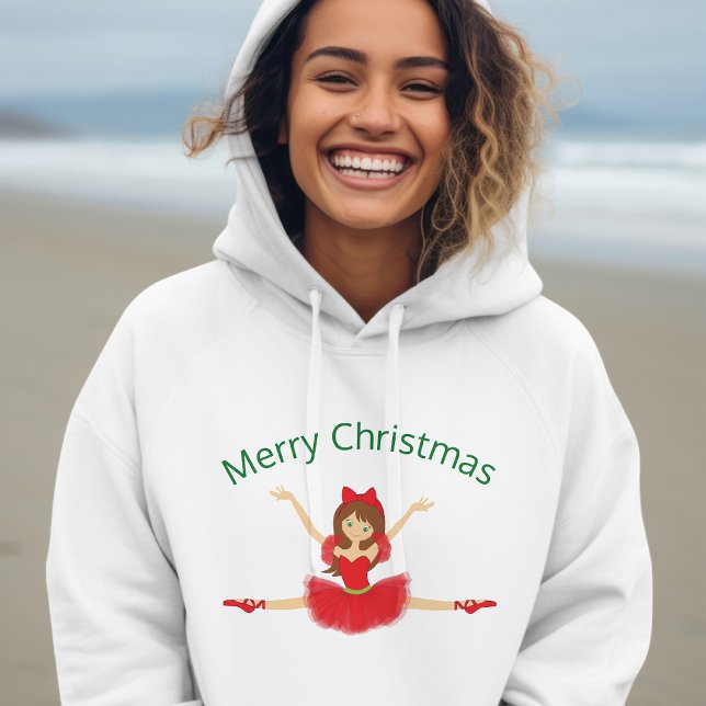 Ballerina Merry Christmas | Ballett Hoodie (Von Creator hochgeladen)